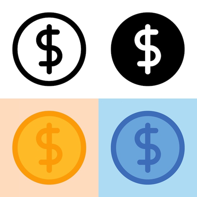 Illustratie vectorafbeelding van Coin Icon Perfect voor gebruikersinterface nieuwe applicatie etc