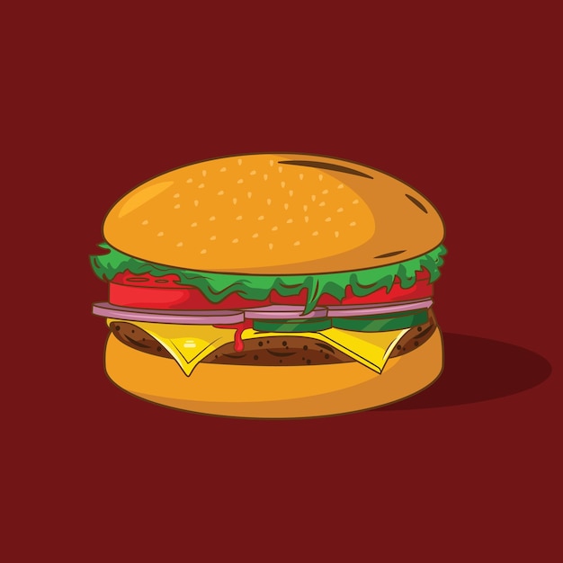 Illustratie Vectorafbeelding van hamburger