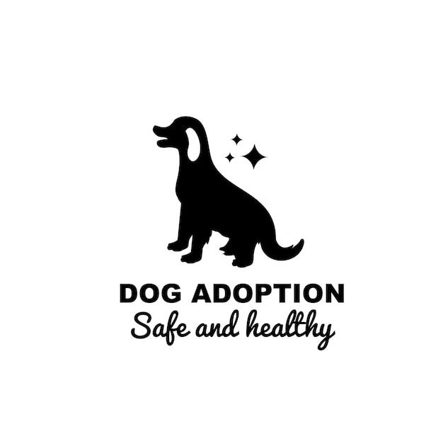 illustratie vectorafbeelding van hond zittend logo goed voor dierenadoptieopvang