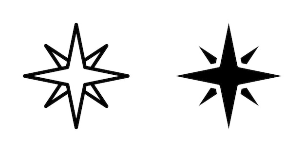 Illustratie Vectorafbeelding van kompaspictogramsjabloon