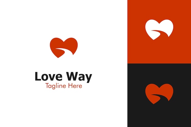 Illustratie Vectorafbeelding van Love Way Logo Perfect om te gebruiken voor Technology Company