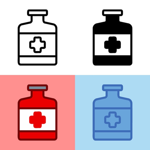 Illustratie vectorafbeelding van Medicine Icon Perfect voor gebruikersinterface nieuwe applicatie enz