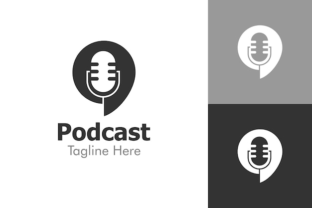 Illustratie Vectorafbeelding van Podcast-logo Perfect om te gebruiken voor technologiebedrijf