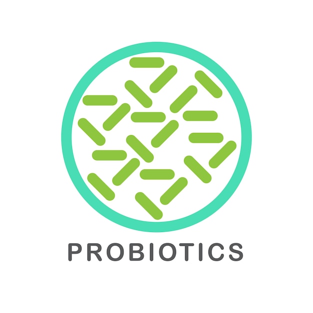 Illustratie Vectorafbeelding van probiotisch logo