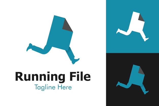 Illustratie Vectorafbeelding van Running File Logo Perfect om te gebruiken voor Technology Company