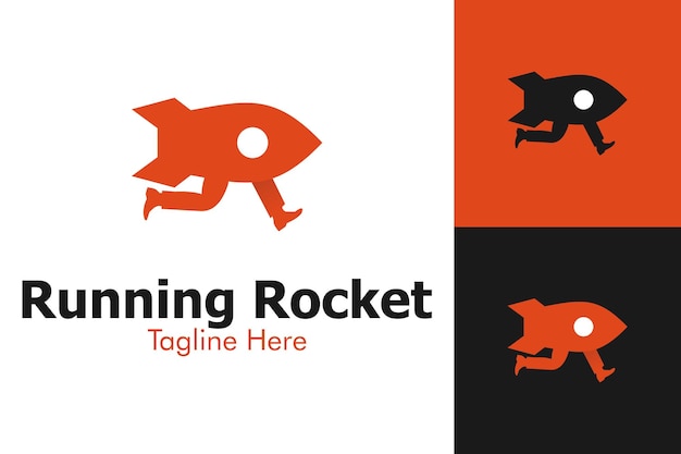 Illustratie Vectorafbeelding van Running Rocket Logo Perfect om te gebruiken voor Technology Company