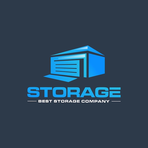 Illustratie vectorafbeelding van self-storage bedrijf logo ontwerpsjabloon