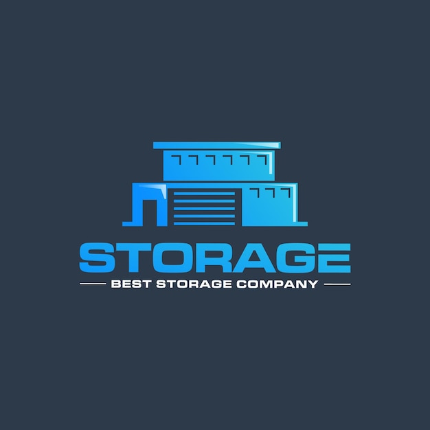 Illustratie vectorafbeelding van self-storage bedrijf logo ontwerpsjabloon