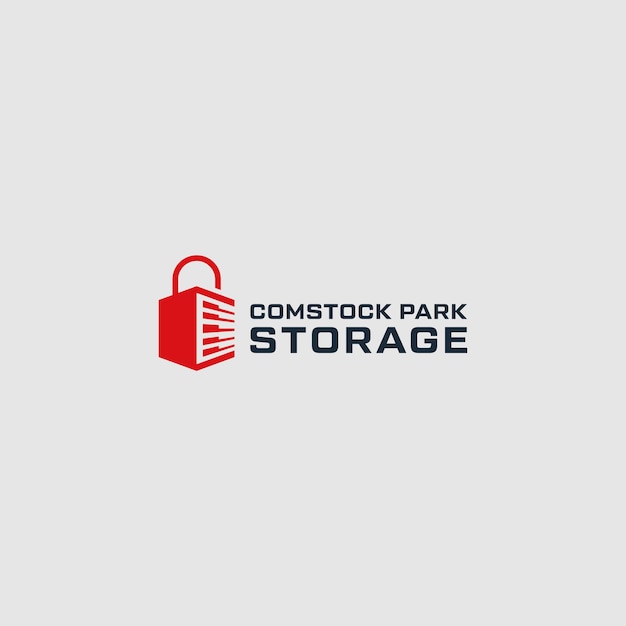 Illustratie vectorafbeelding van self-storage bedrijf logo ontwerpsjabloon