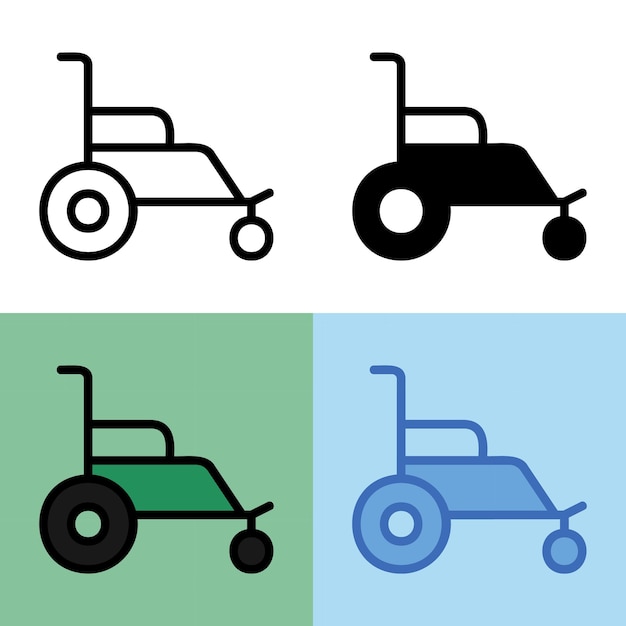 Illustratie vectorafbeelding van Wheel Chair Icon Perfect voor gebruikersinterface nieuwe applicatie enz