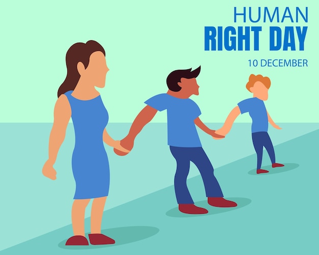 illustratie vectorgrafiek van drie mensen hand in hand samen perfect voor internationale dag