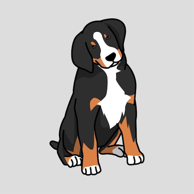 Illustratie vectorgrafiek van hond