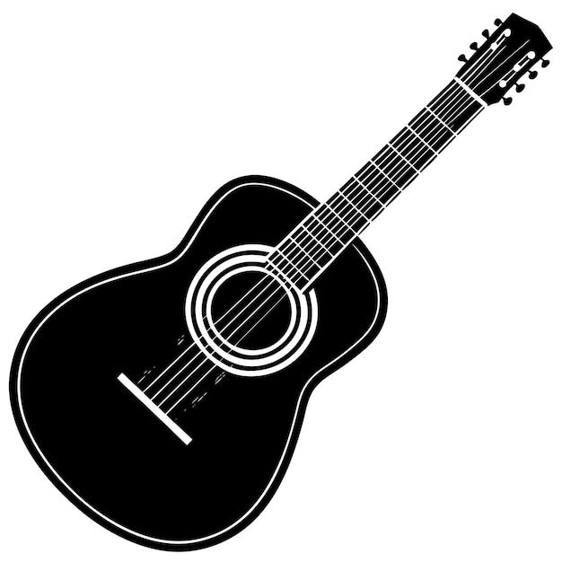 Illustratie voor akoestische gitaar