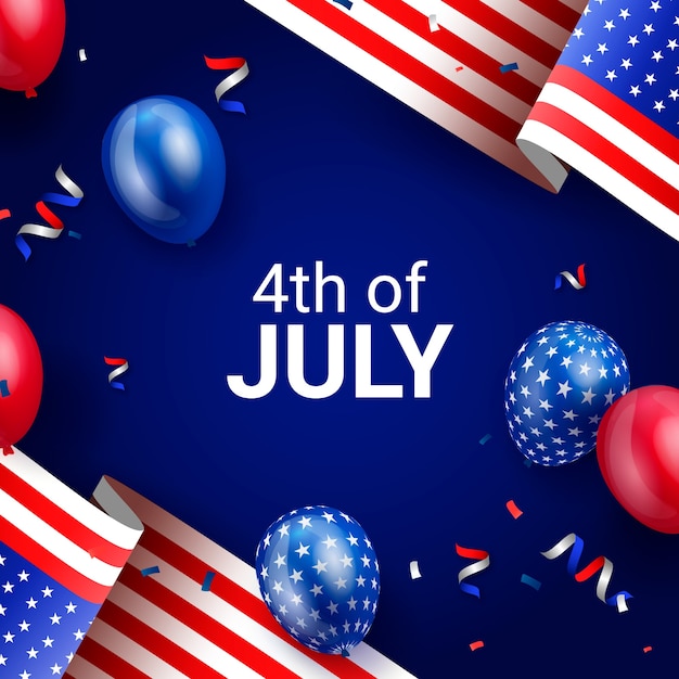 Vector illustratie voor de amerikaanse viering van 4 juli