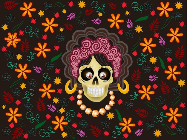 Illustratie voor de da de muertos-vakantie