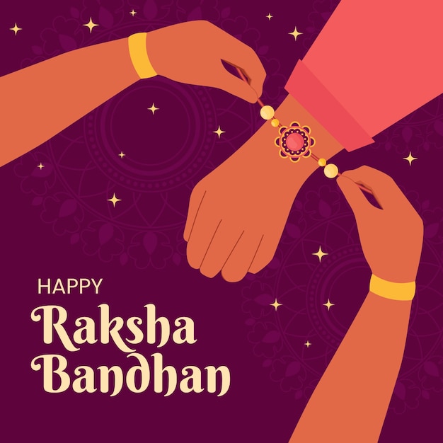 Vector illustratie voor de viering van het raksha bandhan-festival