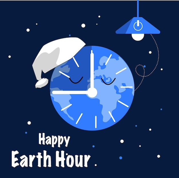 Illustratie voor het aarde uur