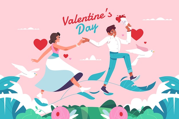 Illustratie voor Valentijnsdagviering