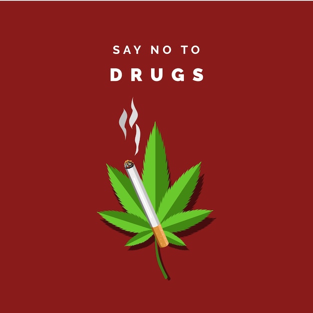 Illustratie Zeg nee tegen drugs