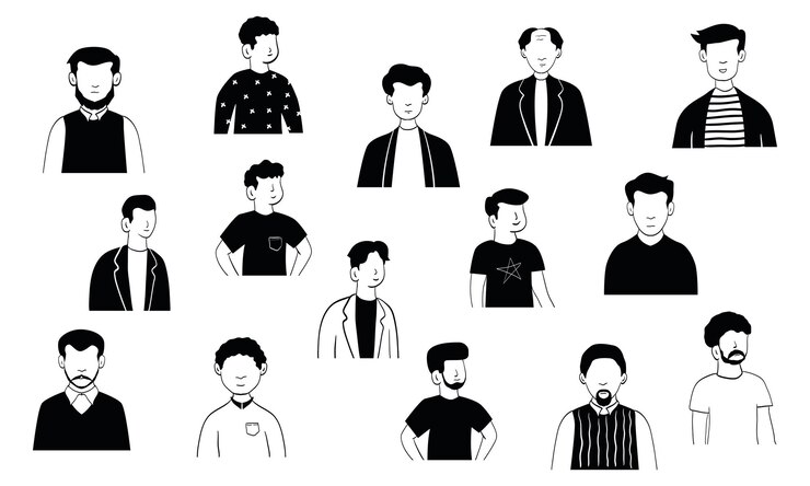 Vector illustratiecollectie voor mannenkleding