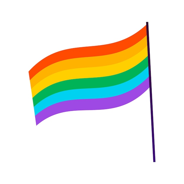 Illustratieelement van de regenboogvlag op wit