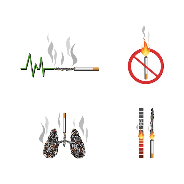 Vector illustratieontwerp vectorcollectie voor werelddag zonder tabak