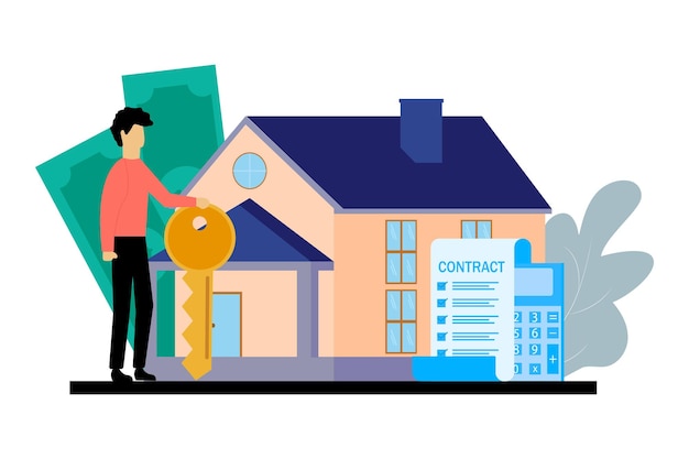 Illustratieontwerp voor onroerend goed