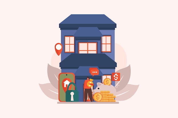 Illustratieontwerp voor onroerend goed