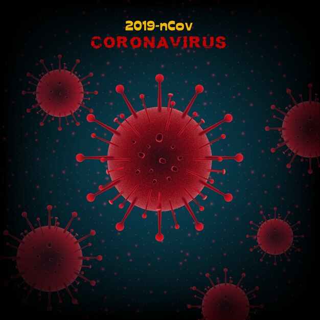 Illustraties concept coronavirusziekte COVID-19