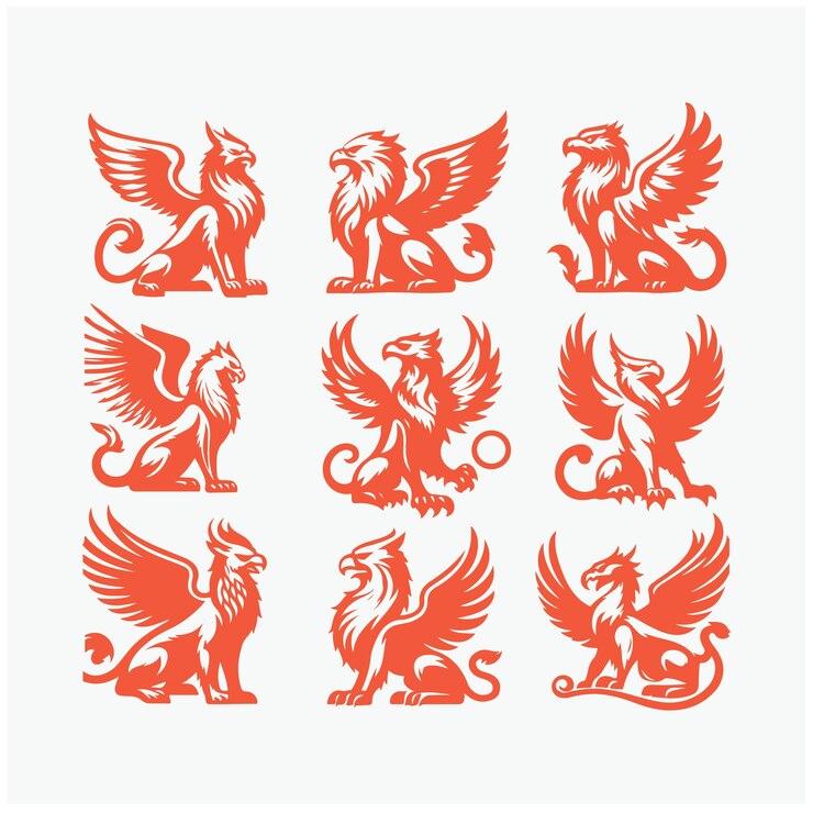 Illustraties van het logo van de Griffin Collection