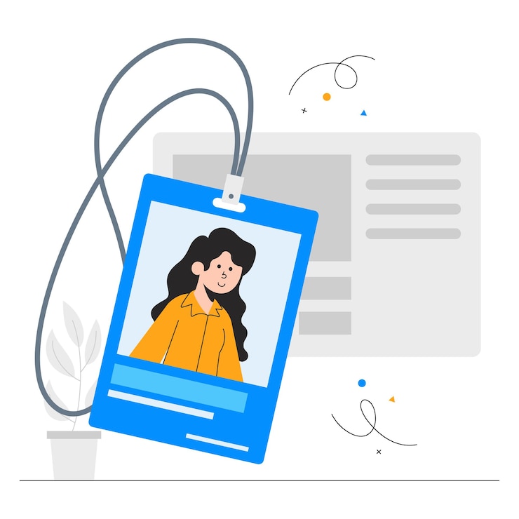Vector illustraties van id-kaartconcepten
