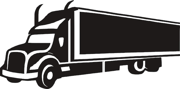 Vector illustraties van semi-trucks voor zakelijke en commerciële thema's