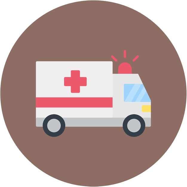Vector illustratiestijl van de ambulancevector