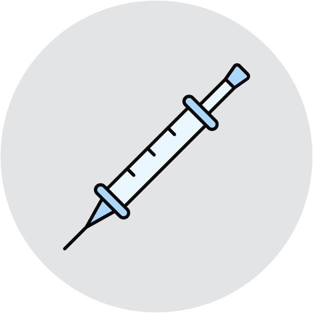 Vector illustratiestijl van de injectiespuit