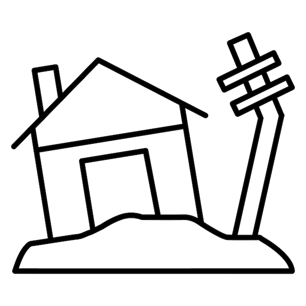 Illustratiestijl van de vector van natuurrampen