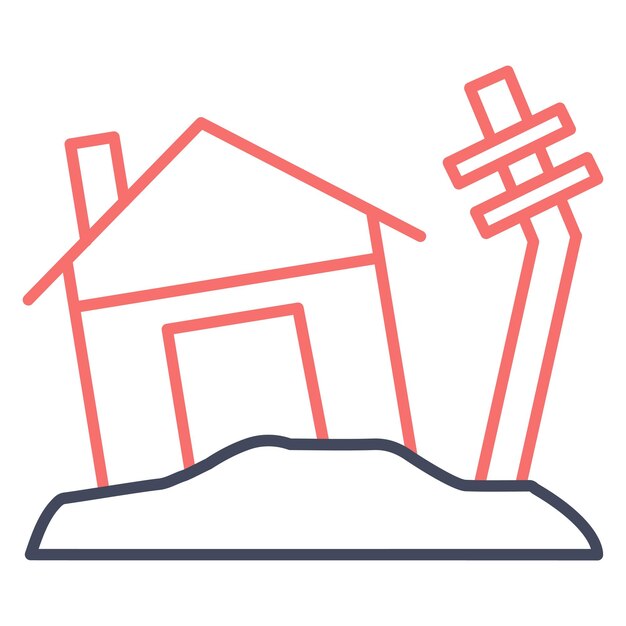 Illustratiestijl van de vector van natuurrampen