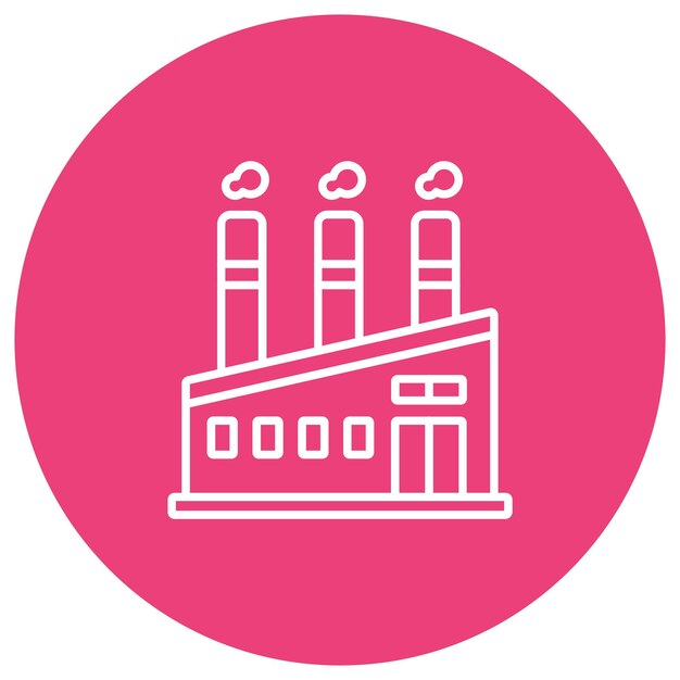 Illustratiestijl van de vervuilingsvector van de fabriek