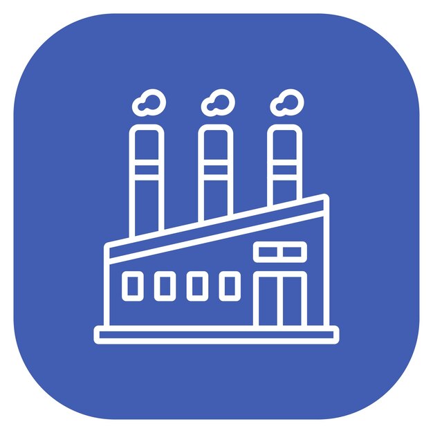 Illustratiestijl van de vervuilingsvector van de fabriek