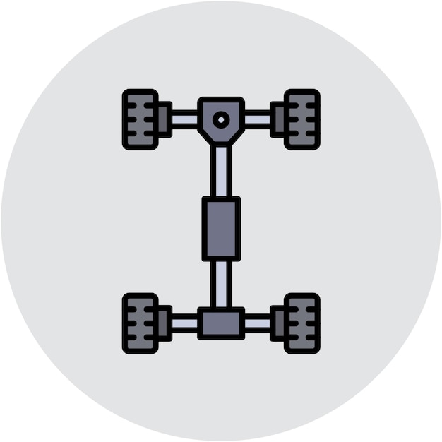 Illustratiestijl van het chassisvector