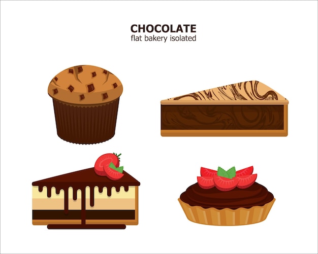 Vector illustratievector van chocoladedessert