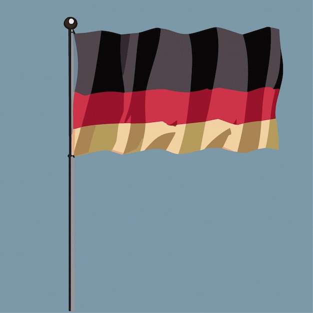 Vector illustratievector van de vlag van de bondsrepubliek duitsland