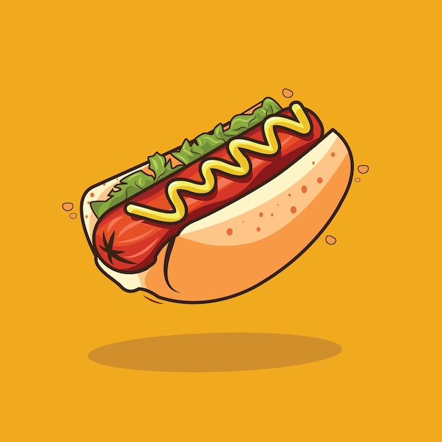 Illustratievectorafbeelding van hotdog