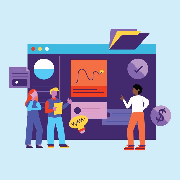 Vector illustrating the art of securing startup investments