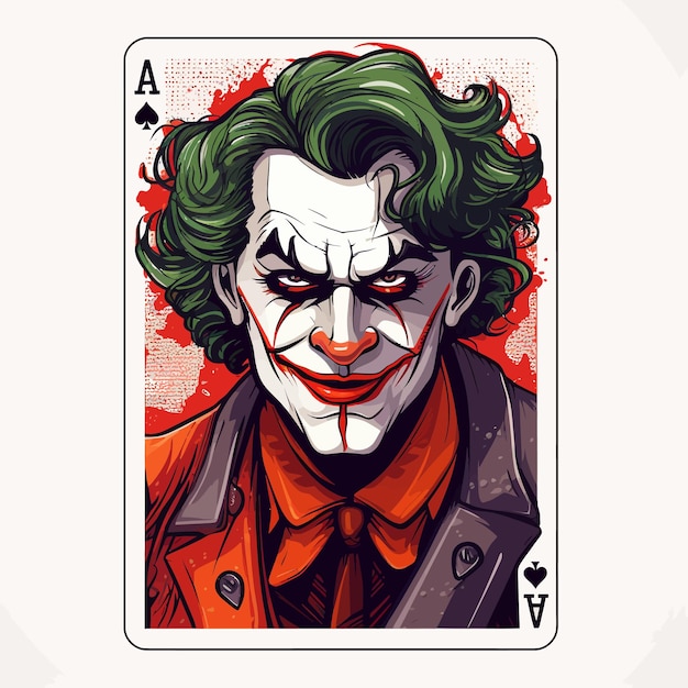 Illustrating the sinister face of the joker