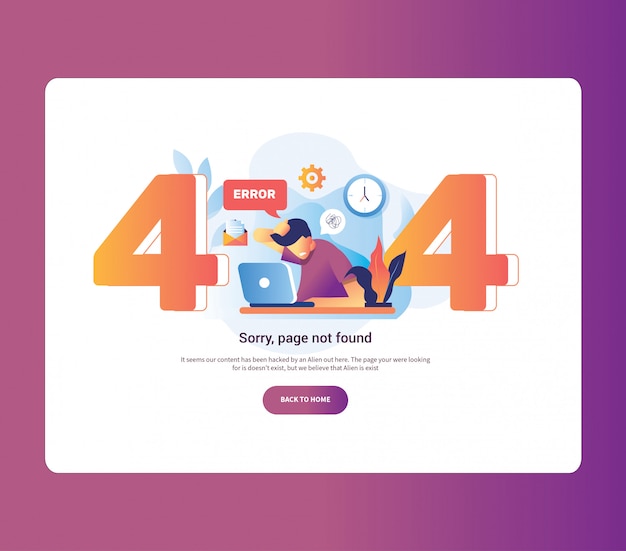 Иллюстрация 404 страница ошибки мужчина работник разочарован в передней ноутбук. передача расписания системной ошибки хороша для страницы 404 ошибка не найдена.