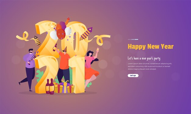 Illustration about new year  party concept