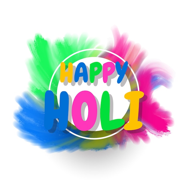 Illustration of abstract colorful happy holi background vector file