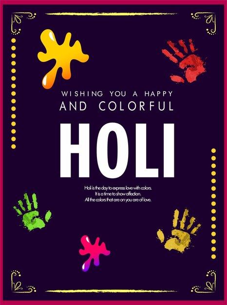 L'illustrazione del fondo variopinto astratto di celebrazione di happy holi per il festival dei colori celebra