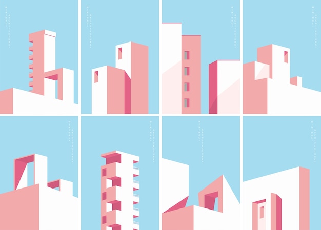 Vector illustration of abstract minimal architecture