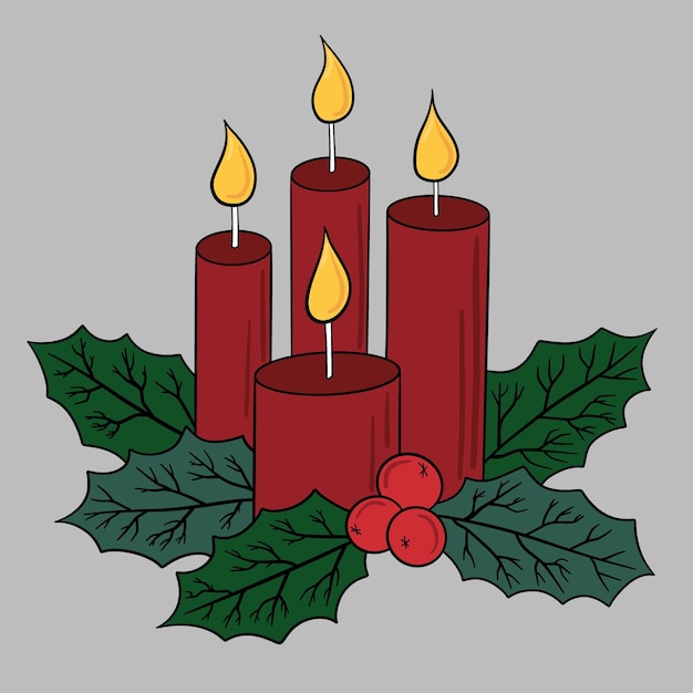 Illustration of Advent wreath vector